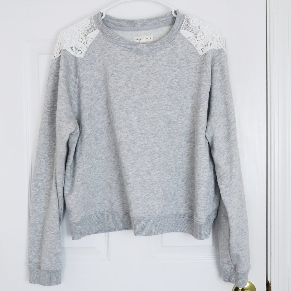 Aeropostale Pullover Lace Detail Sweater Casual XL - Picture 1 of 6